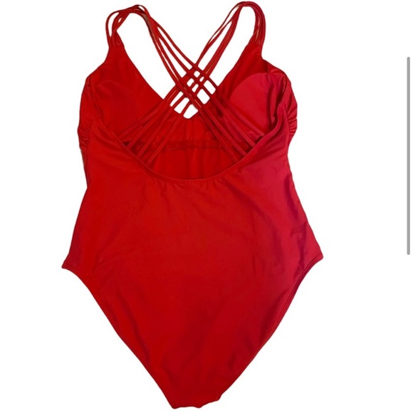 BCBG Maxazaria Red One Piece Swimsuit - Picture 2 of 9